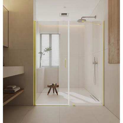 Medunjess DU72-06BN 72In.H Frameless Glass Shower Door With Clear Tempered