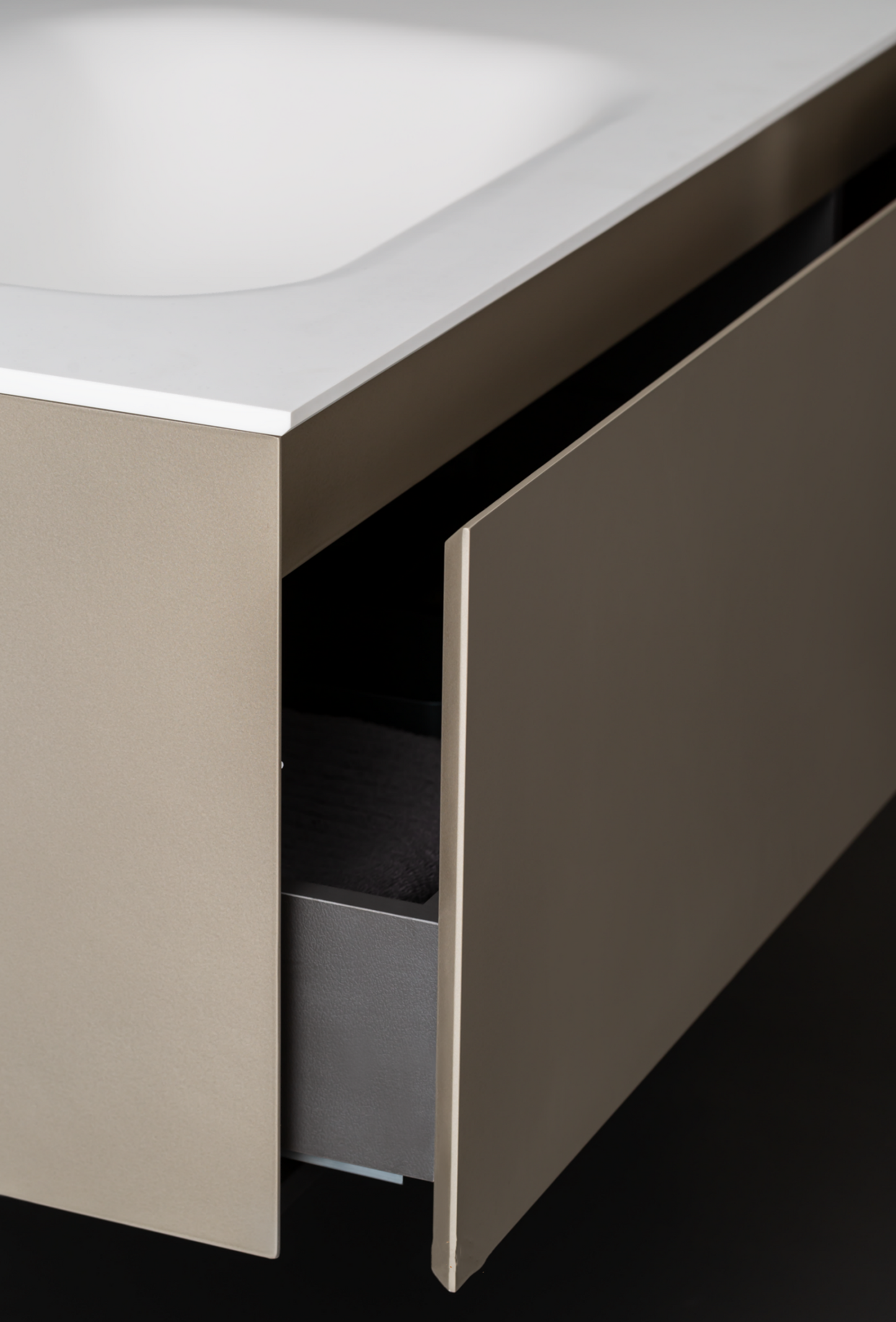 Medunjess  Modern Bathroom Cabinet with Anti-Fog Mirror, Warm LED Lighting, and Matte White Washbasin