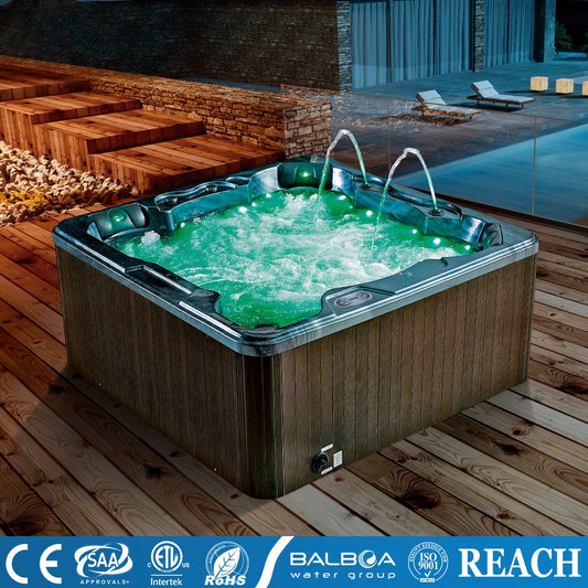 Medunjess Acrylic Massage Bathtub with 45 Hydrotherapy Jets, Ozone Sterilization, and Heating System