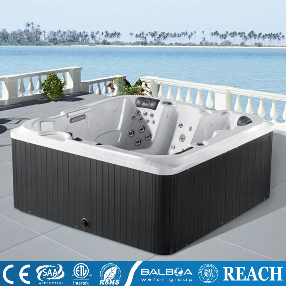 Medunjess Acrylic Massage Bathtub with 89 Hydrotherapy Jets, Ozone Sterilization, and Heating System