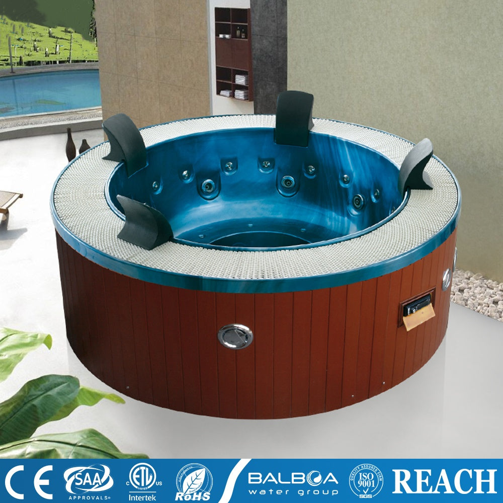 Medunjess Acrylic Massage Bathtub with 34 Jets, Ozone Sterilization, and Heating System