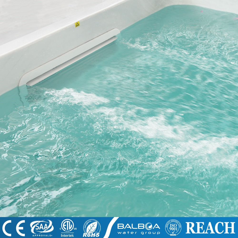 Medunjess Acrylic Massage Bathtub with 25 Hydrotherapy Jets, Endless Swimming System, and Dual Sterilization