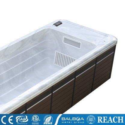 Medunjess Acrylic Massage Bathtub with 22 Jets, Endless Swimming System, and Dual Sterilization