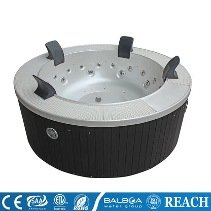 Medunjess Acrylic Massage Bathtub with 34 Jets, Ozone Sterilization, and Heating System