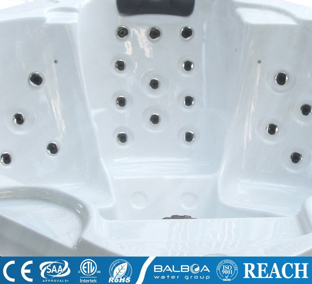 Medunjess Acrylic Massage Bathtub with 89 Hydrotherapy Jets, Ozone Sterilization, and Heating System