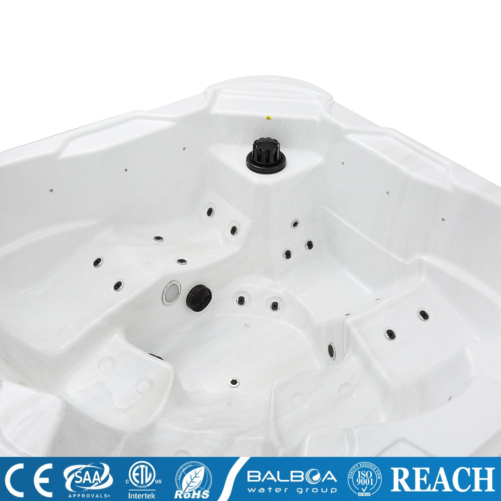 Medunjess Acrylic Massage Bathtub with 89 Hydrotherapy Jets, Ozone Sterilization, and Heating System