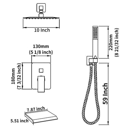 Medunjess DU04-BN Diverter Complete Shower System