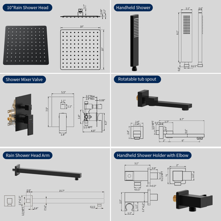 Medunjess DU29-B Diverter Tub & Shower Faucet