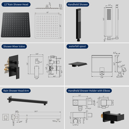 Medunjess DU32-B Diverter Tub & Shower Faucet