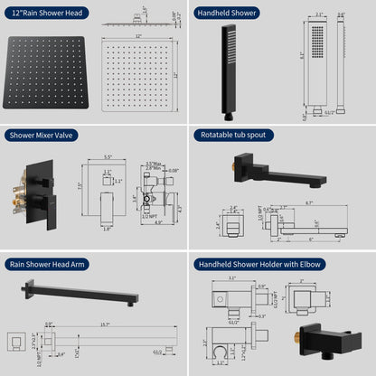 Medunjess DU30-B Diverter Tub & Shower Faucet