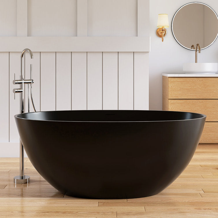 Medunjess 55'' Luxury Resin Stone Soaking Tub | Oval