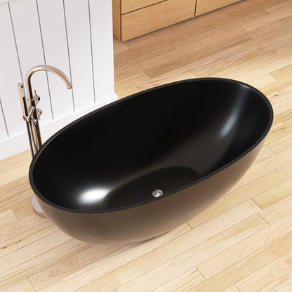 Medunjess 55'' Luxury Resin Stone Soaking Tub | Oval