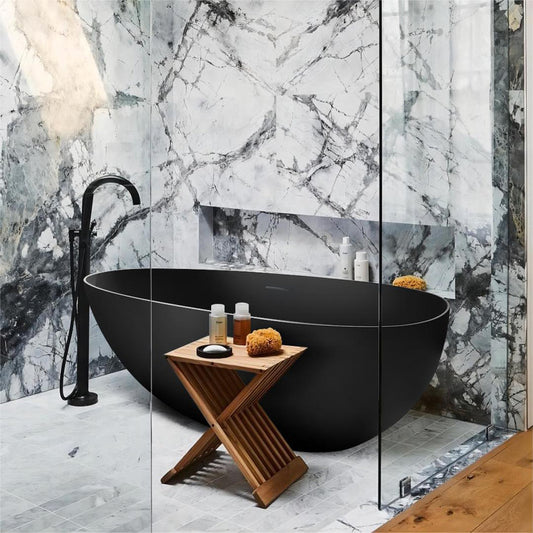 Medunjess 67'' Oval Freestanding Tub with Overflow | Soak in Style