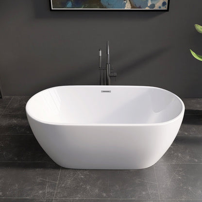 Medunjess 59'' x 29.5'' Freestanding Soaking Acrylic Bathtub