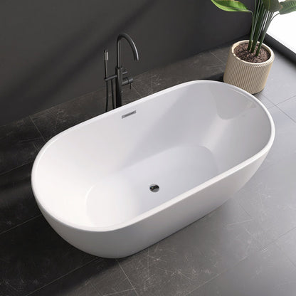 Medunjess 59'' x 29.5'' Freestanding Soaking Acrylic Bathtub