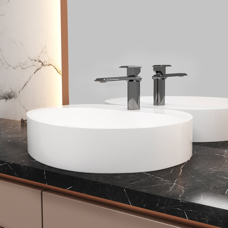 Medunjess 22.8'' Solid Surface Oval Bathroom Sink