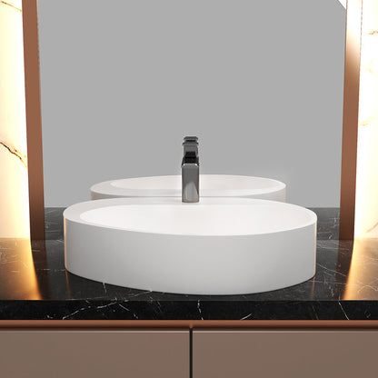 Medunjess 22.8'' Solid Surface Oval Bathroom Sink