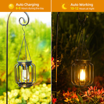 Medunjess 13.49" Solar Powered Integrated LED Outdoor Lantern