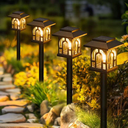 Medunjess Solar Pathway Lights Outdoor, Unique Solar Landscape Path Yard Lights