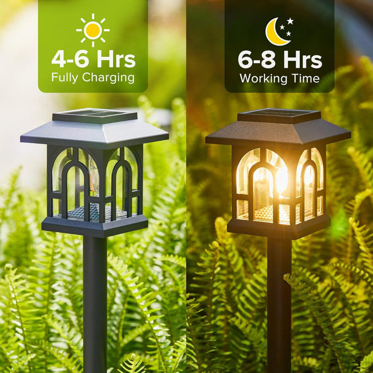 Medunjess Solar Pathway Lights Outdoor, Unique Solar Landscape Path Yard Lights