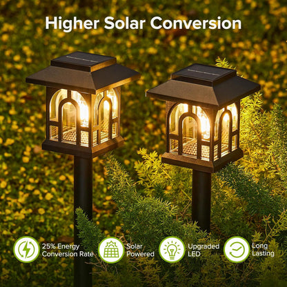 Medunjess Solar Pathway Lights Outdoor, Unique Solar Landscape Path Yard Lights