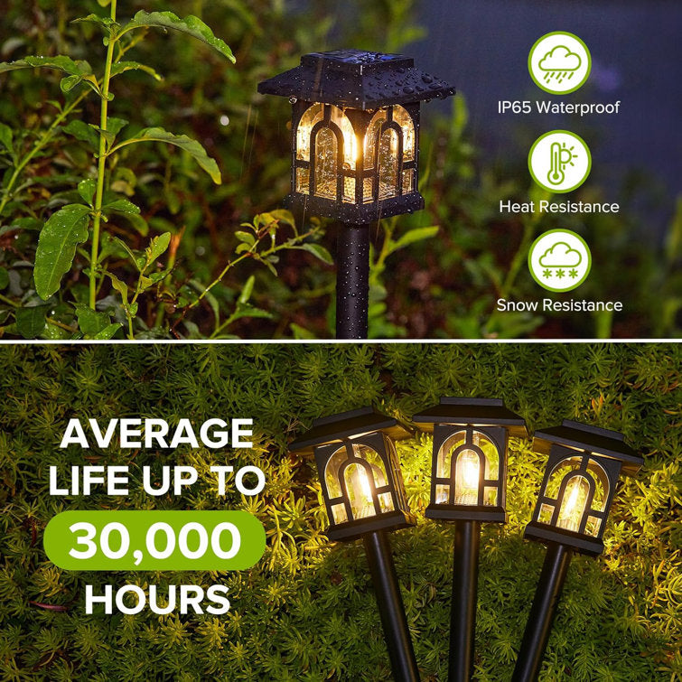 Medunjess Solar Pathway Lights Outdoor, Unique Solar Landscape Path Yard Lights